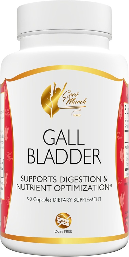 Coco March Gall Bladder Formula-Ιδανικό μετά από Gall Bladder χειρουργική-Gluten Free, χωρίς σόγια, χωρίς γαλακτοκομικά, Keto φιλικό, Παλαιό φιλικό, 90 κάψουλες-90 εξυπηρετεί υποστήριξη Digestion και Nutrient Βελτιστοποίηση
