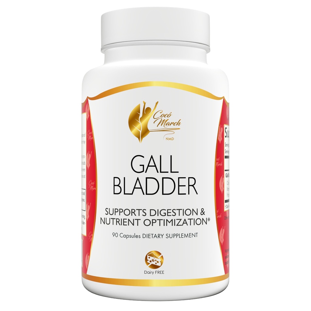 Coco March Gall Bladder Formula-Ideal After Gall Bladder Surgery-Gluten Free, Soy Free, Dairy Free, Keto Friendly, Paleo Friendly, 90 Capsules-90 Servings Supports Digestion and Nutrient Optimization