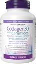 Webber Naturals Collagen30 με Ceramides, Bioactive Collagen Peptides, 120 Tablets, Hydrating Glow, Βοηθά στη βελτίωση της ενυδάτωσης του δέρματος, της ελαστικότητας και της απαλότητας, Μη ΓΤΟ, Χωρίς γαλακτοκομικά & γλουτένη
