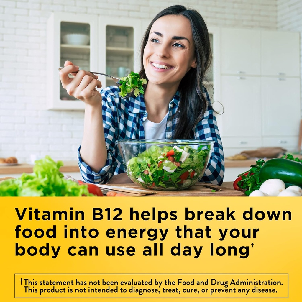Nature Made Energy B12 1000 mcg, Συμπλήρωμα διατροφής για την υποστήριξη του μεταβολισμού ενέργειας, 150 Gummies, 75 Ημέρα προσφοράς (πακέτο του 2)