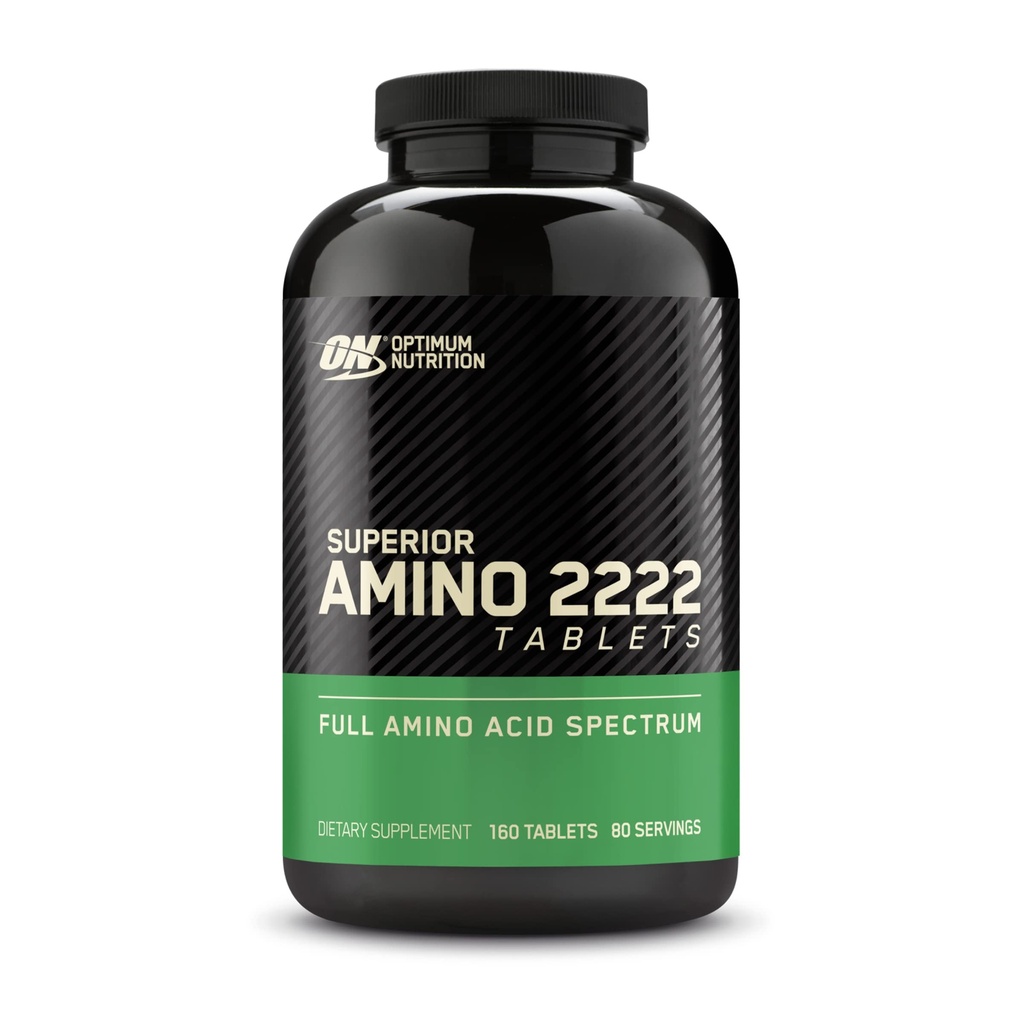 Optimum Nutrition Superior Amino 2222 Δισκία, Πλήρης Απαραίτητα Αμινοξέα, EAAs, 160 Αριθμός