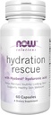 NOW Foods Solutions, Hydration Rescue with Hyabest® υαλουρονικό οξύ, Βοηθά στη Διατήρηση της Νεανικής Ματιάς*, Υποστηρίζει Υγιεινή Υγρασία του Δέρματος*, 60 Κάψουλες Veg