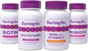 BariMelts Complete Post-Bariatric Surgery Bundle - Πολυβιταμίνη, σίδηρος με βιταμίνη C, Βιοτίνη, και Προβιοτικά