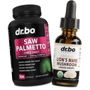 Saw Palmetto για τις γυναίκες Απώλεια μαλλιών & Lions Mane Mushroom Drops - DHT Blocker Growth Plus Bladder & Organic Lion's Mane Mushroom Liquid Drops Βάμμα - Pure Saw Palmetto Hair Loss & Urination Pills