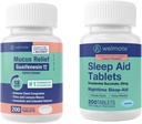 WELMATE Nighttime Wellness Bundle: Mucus Relief Guaifenesin 600mg Mucus Relief (200 Ct) & Doxylamine Succinate 25mg Sleep Aid (200 Ct) | Extended Relief for Restful Sleep