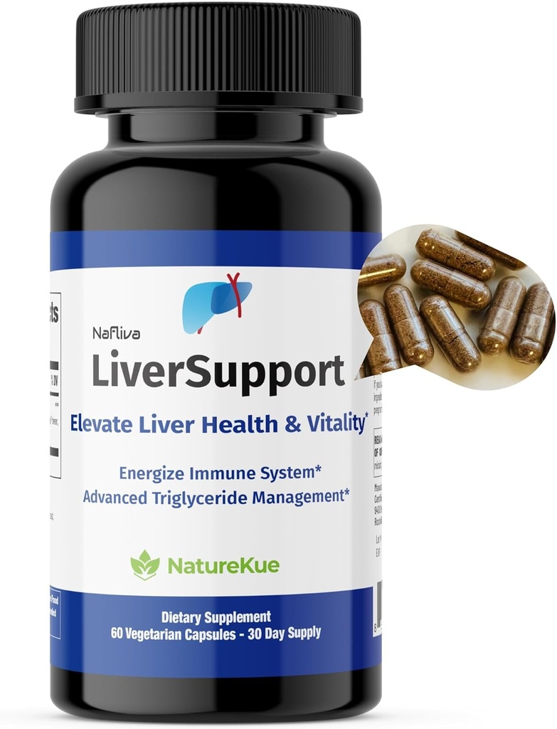NatureKue LiverSupport – Advanced Health Supplement with Deepure Tea & Milk Thistle | Supports Natural Detox, Antioxidant & Energy | 60 Vegetarian Capsules