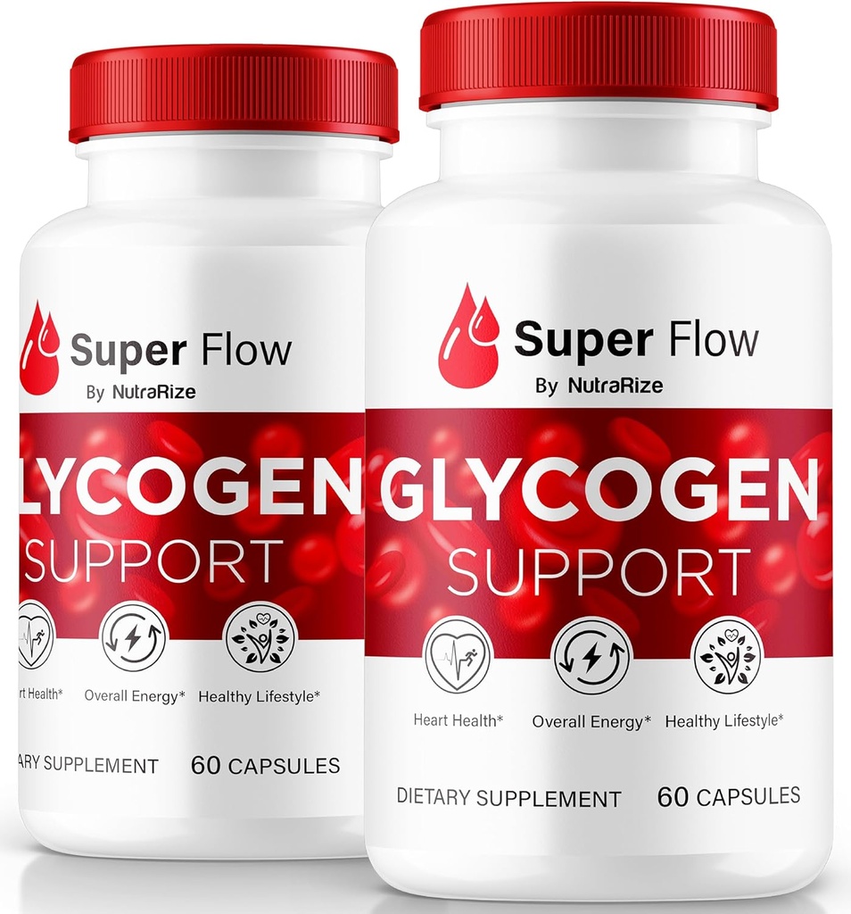 (2 Pack) Super Flow Glycogen, SuperFlow Glycogen Support Caps, Super Flow Glyco Optimizer, Official SuperFlow Glyco Optimiser Caps, Super Flow Detox Cleanse, Super Flow Glycol (120 Κάψουλες)