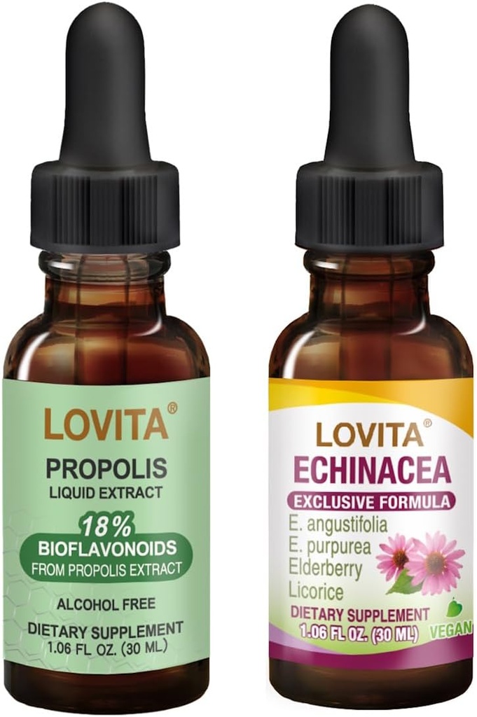Lovita Bee Propolis & Echinacea Liquid Nutrient Supplements Bundle