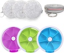 3PCS Pill Organizer Travel Pill θήκη για Purse Portable Medicine περίπτωση Μικρές Εβδομάδες Pill Box για Βιταμίνες / Fish Oil / χάπια / Συμπληρώματα (3PCS+3Bag)
