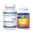 Λιποζίνη Βάρος Απώλεια Combo ενός Mega μπουκάλι 120 Count και ένα μπουκάλι MetaboUP Θερμογόνο Συμπλήρωμα 60 Μετρήστε σε Σύνολο - Ενίσχυση Μεταβολισμού, Αύξηση Ενέργειας, και Ελέγχου Ορεξία σας
