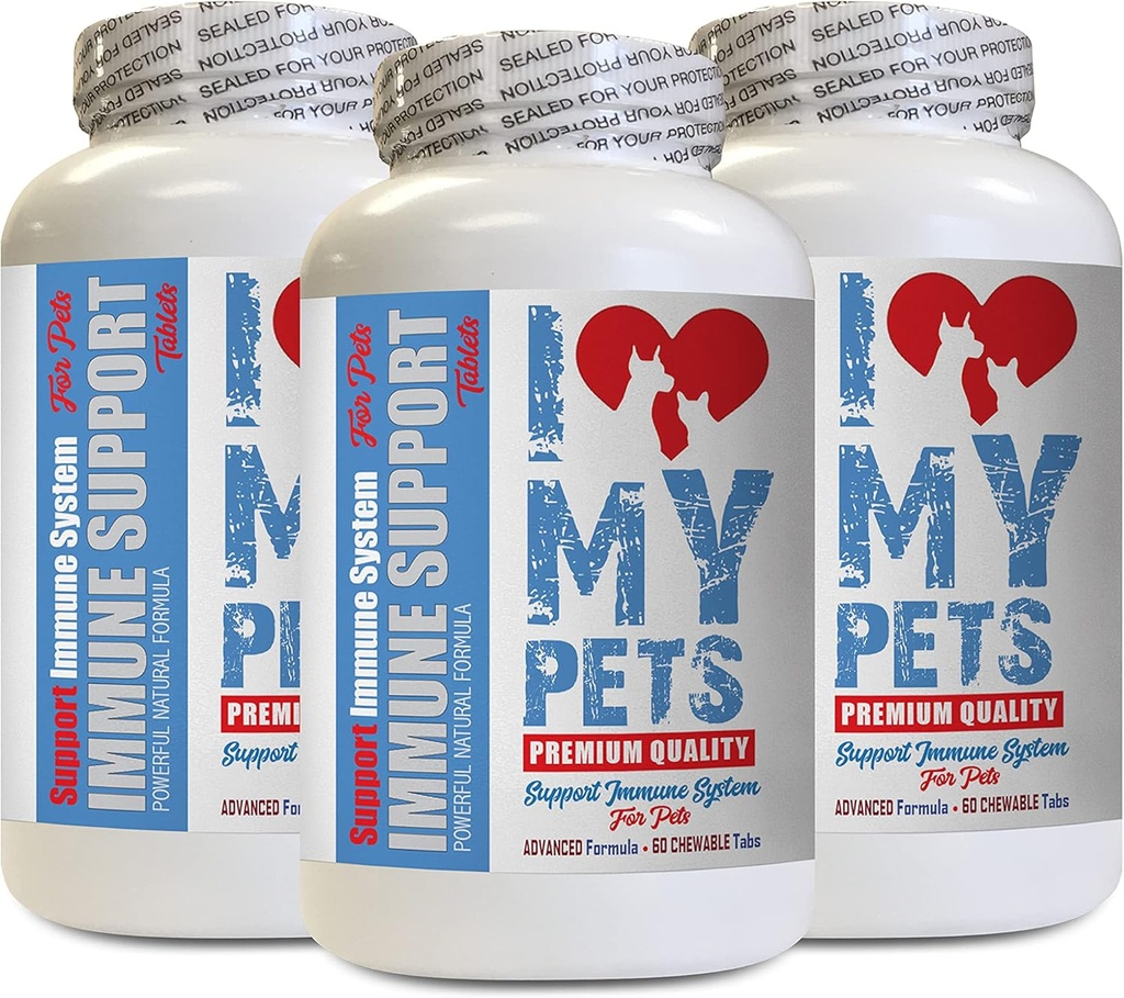 I love my PETS LLC Παλαιότερα συμπληρώματα γάτας - PET ανοσοποιητική υποστήριξη - Σκύλοι και γάτες - Booster - Healthy - γάτα Turmeric - 180 Treats (3 μπουκάλια)