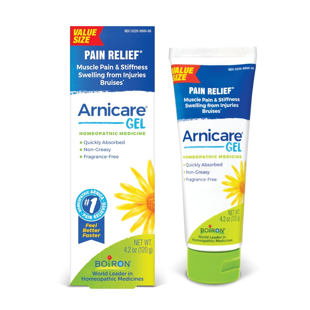 Boiron Arnicare Gel για την ανακούφιση από τον πόνο των αρθρώσεων, τον πόνο των μυών, την πληγή των μυών, και το πρήξιμο από τις μελανιές ή τον τραυματισμό - Μη λιπαρή και χωρίς άρωμα - 4.2 oz