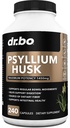 Psyllium Husk Capsule Fiber Supplement - Φυσικές κάψουλες σκόνης για ανακούφιση της δυσκοιλιότητας για ενήλικες - Διατροφικά χάπια διαλυτών ινών & καθημερινή υποστήριξη της κανονικότητας - Μαζική σπορά Husks Digetion Συμπληρώματα
