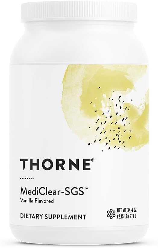 THORNE - MediClear-SGS - Ρύζι και Pea Protein-based Drink Powder with a Complete Multivitamineral Profile - Θεμελιώδης Υποστήριξη - Εξαλείψτε Περιβαλλοντικές & Διαιτητικές Τοξίνες* - Βανίλια - 34.4 Oz