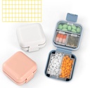 Dynippy Καθημερινή 3 Pack Pill Organizer 5 Διαμερίσματα Φορητή Θήκη Υγρασίας Μικρό Χάπια για Pocket Purse Travel Pill Box Φορητή Ιατρική Vitamin Fish Oil Holder Container (Blue Pink Λευκό)