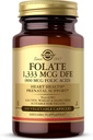 Solgar Folate 1,333 mcg Διαιτητικό Folate Ισοδύναμο (800 mcg Folic Acid), 100 Φυτικές Κάψουλες - Υγεία της καρδιάς, Υγιεινό Νευρικό Σύστημα, Προγεννητική Υποστήριξη - Μη ΓΤΟ, Vegan, Χωρίς Γλουτένη - 100 Σερβιέτες
