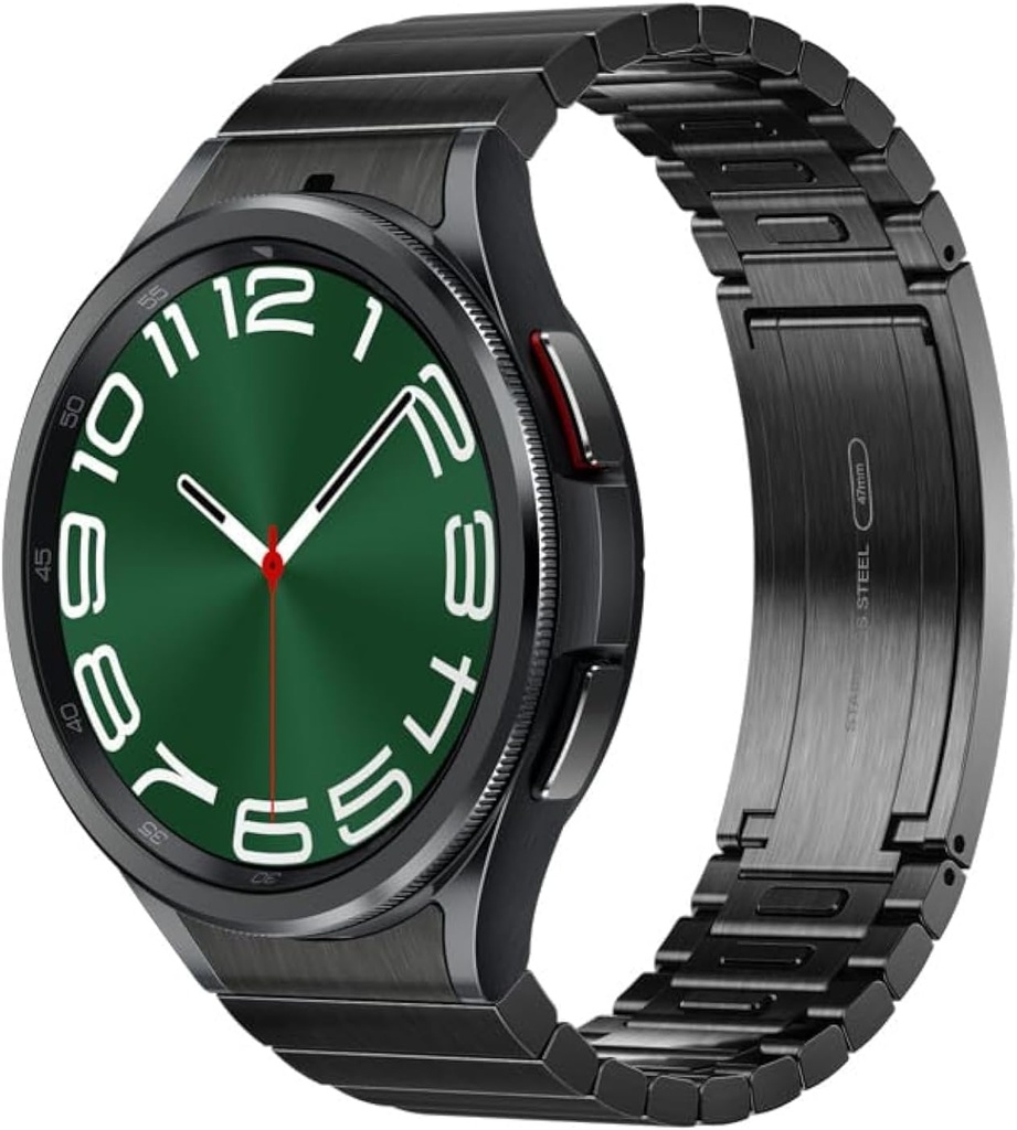 Samsung Galaxy Watch 6 Bespoke Edition 47mm Exclusive Bluetooth Smartwatch, Υγεία, Καταλληλότητα, Ύπνος, Εντοπιστής καρδιακού ρυθμού, Βελτιωμένη μπαταρία, Ζαφείρι κρύσταλλο γυαλί, έκδοση των ΗΠΑ, Συνδεδεμένο βραχιόλι, μαύρο