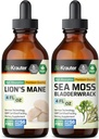 BIO KRAUTER Lion's Mane Tincture 4 Fl. Oz. & Sea Moss Tincture 4 Fl. Oz.