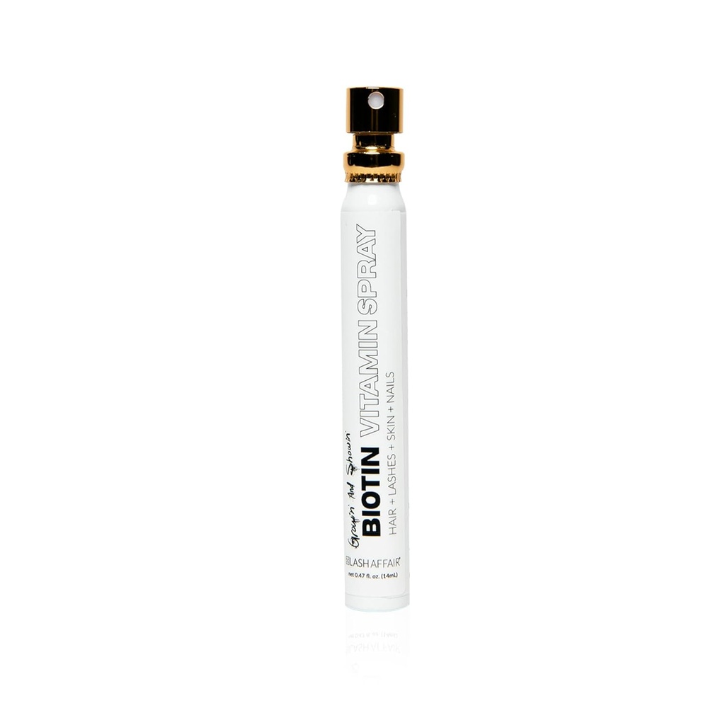 Lash Affair Biotin Συμπλήρωμα Βιταμίνες για την ανάπτυξη του δέρματος των μαλλιών και των νυχιών, Vegan Biotin Στόμα Spray με βιταμίνη C, Ε, σίδηρο, και Αμινοξέα, χωρίς γλουτένη, χωρίς σκληρή ουσία, Κατασκευασμένο στις ΗΠΑ