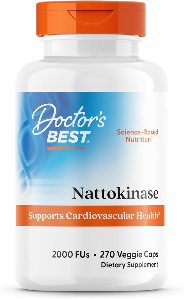 Doctor's Best Nattokinase, Non-GMO, Vegan, Gluten Free, 270 Veggie Caps