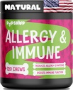 PupSnup- Allergy & Immune Probiotics for Dogs- Dog Allergy Chews, Seasonal Allergies, Skin and Coat Supplement 120 Soft Chews- Made in USA