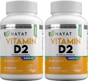 HAYAT Βιταμίνες Vegan Natural Vitamin D 2400 IU, D2, Certified Hanal (πακέτο του 2)