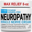 Neuropathy Nerve Relief Cream - Premium Nerve Cream 3X Action for Targeted Relief and Soothing Nerve Comfort - Μέγιστη Δύναμη με 4% Μέντχολ, MSM για πόδια ποδιών & πλάτη - Super Large 8 Oz