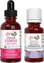 MaryRuth Organics Stress & Cognition Probiotic (Chocolate) for Women & B Complex Drops 