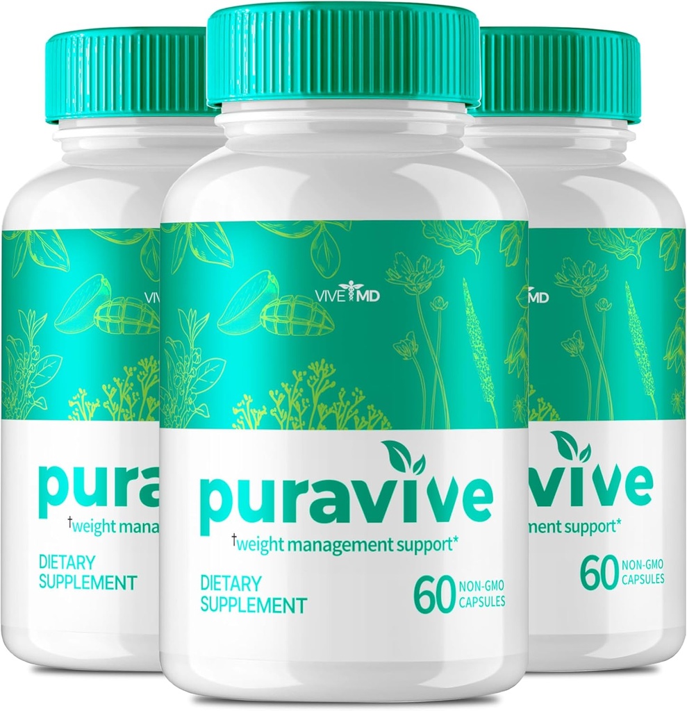 Vive MD Puraviv Premium Βάρος Απώλεια Κάψουλες Κριτικές - Original Formula - Puravive Βάρος Απώλεια κάψουλες Original, Puravive Βάρος Χάπια Απώλειας, Puravive Exotic Rice Μέθοδος (3 Συσκευασία)