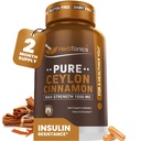 Herbtonics Pure Ceylon Cinnamon Capsules | Immune System, Healthy Weight Management | Non-GMO, Gluten Free | 1500 Mg - 120 Capsules