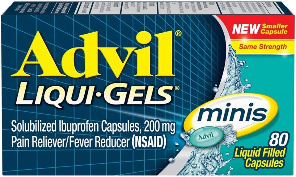 Advil Liqui-Gels Minis, 80 κάψουλες ανά φιάλη (5 φιάλες)