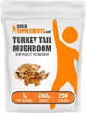 BulkSupplements.com Turkey Tail Mushroom Extract Powder - Coriolus Versicolor Extract, Mushroom Supplement - Vegan & Gluten Free, 1g ανά Σερβίρισμα, 250g (8,8 oz) (Pack of 1)