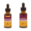 Herb Pharm Ashwagandha & Rhodiola Root Extracts για Ενέργεια, Ζωτικότητα, Αντοχή & Σταμίνα, Αλκοόλ-ελεύθερο Γλυκερίτης & Βιολογικό Αλκοόλ από ζαχαροκάλαμο, 1 Oz Κάθε