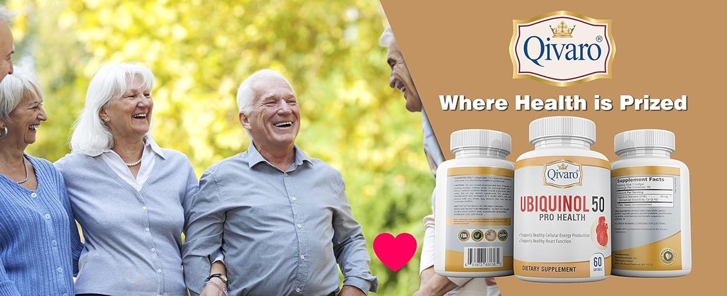 QIH23: Ubiquinol 50 Pro Health COQ10 (60 Κάψουλες) - Συμπλήρωμα Ουμπικινόλης με Ενεργή Μορφή Συνένζυμου Q10 - Ισχυρό Αντιοξειδωτικό για Κυτταρική Παραγωγή Ενέργειας, Συνολική Υγεία & Ευεξία