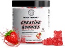 Μυϊκά Μούνχια Creatine Μασώμενα Gummies για άνδρες & γυναίκες-Εμπλουτισμένο με Beta Alanine-5g της Creatine ανά υπηρεσία-αυξάνει τη δύναμη, την αντοχή, & ανάκτηση-Vegan, NonGMO (Strawberry Burst)