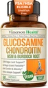 Glucosamine Chondroitin MSM – Συμπλήρωμα κοινής υποστήριξης για γυναίκες και άνδρες με γλυκοσαμίνη Sulfate 1500 mg, χονδροϊτίνη και MSM – για Cartilage, κοινή υγεία και ευελιξία – 90 κάψουλες, Vegan