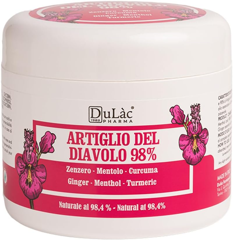 Dulàc - Devil's Claw 98% Κρέμα μέγιστης αντοχής 16.9 Fl Oz, Natural Joint and Mus Relaxer Cream for Recuring Muscle and Joint Pain, Εμπλουτισμένη με Μενθόλη για Cool Effect