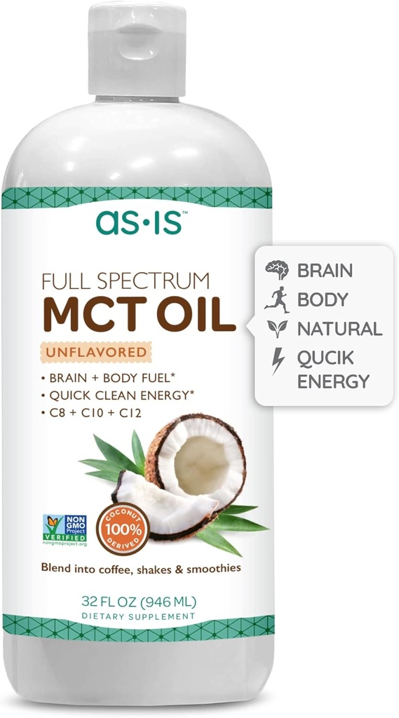 AS-IS απλά πλήρες φασματικό MCT Oil C8, C10 & C12 