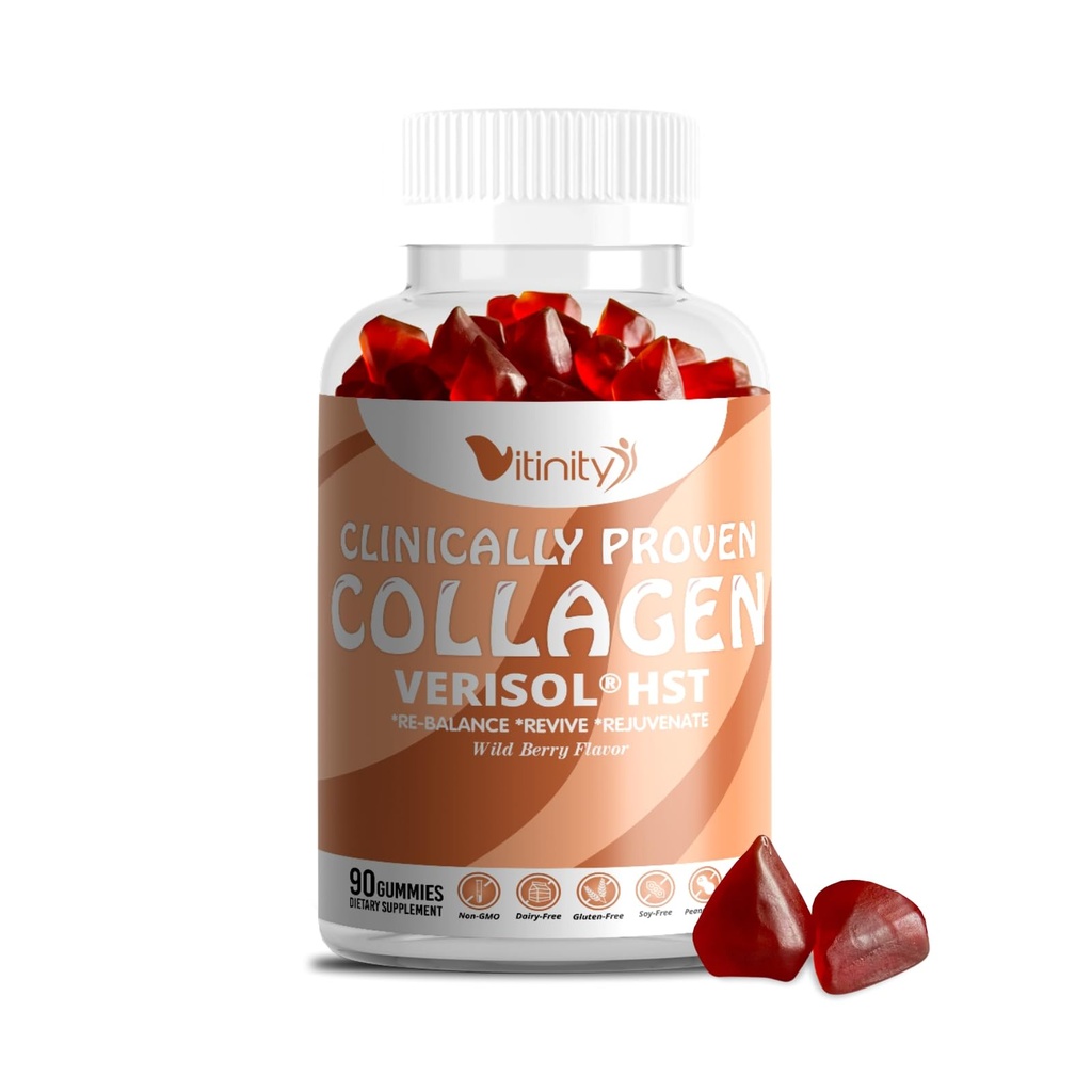 VITINITY VERISOL® HST+HA+VIT C Collagen Hard Chewy Gummies Κλινικά Αποδεδειγμένη ομορφιά. Στερεό, Αηδιαστικό Δέρμα, Λιποθυμία, Μειωμένη Κυτταρίτιδα. Αληθινή ομορφιά από μέσα. Το Look-Good Feel-Good -30 Ημέρα προσφοράς