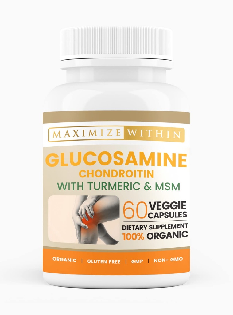 Γλυκοσαμίνη Χονδροϊτίνη με Turmeric & MSM – Υποστήριξη Κινητικότητας & Ευελιξίας – Κάψουλες 60 Veggie