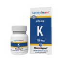 Superior Source Vitamin K 100 mcg - Δύναμη των οστών & συμπλήρωμα υποστήριξης της υγείας - Συμπλήρωμα βιταμίνης Κ Βοηθά την υγεία του αίματος & την απορρόφηση ασβεστίου - 30 υπογλώσσια δισκία διάλυσης