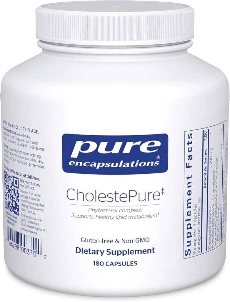 Pure Encapsulations CholestePure | Supplement to Support Cardiovascular Health, Enzyme Function, and Lipid Metabolism* | 180 Capsules