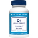 Η βιταμίνη Shoppe βιταμίνη D3 5000IU Softgel, υποστηρίζει την υγεία των οστών και του ανοσοποιητικού, βοηθά στην κυτταρική ανάπτυξη & απορρόφηση ασβεστίου, χωρίς γλουτένη και μία φορά την καθημερινή Φόρμουλα (120 δισκία)