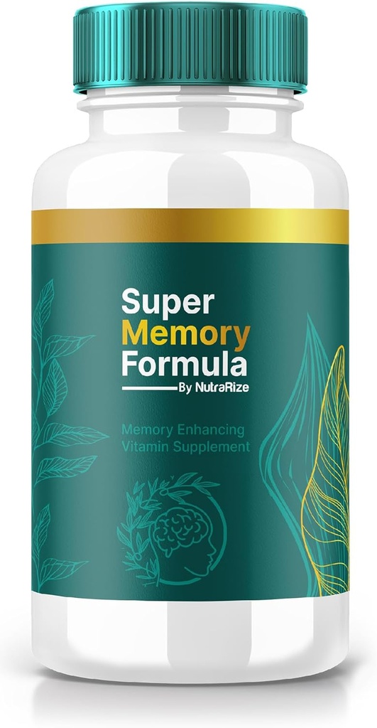 NutraRize Super Memory Formula – Daily Support Capsules with a Balanced Blend for Focus, Alertness, and Everyday Sharpness | Just 2 Easy-to-Take Pills a Day (60 Capsules)