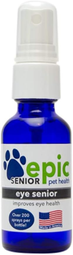 Eye Senior - All Natural Liquid Spray Supplement for Older Pets - Σταματήστε τη διαδικασία γήρανσης - Καλύτερη όραση - Mist Over Eyes and put in Food & Water (1 oz)