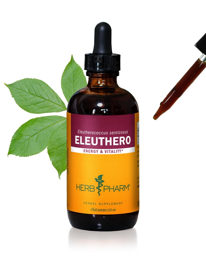 Herb Pharm Eleuthero (Siberian Ginseng) Υγρό εκχύλισμα ρίζας για την ενέργεια και τη Σταμίνα, Αλκοόλ ζαχαροκάλαμου, 4 ουγγιά