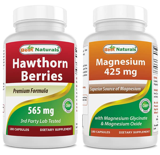 Best Naturals Berry Hawthorn 565 mg & Γλυκινικό μαγνήσιο 425 mg
