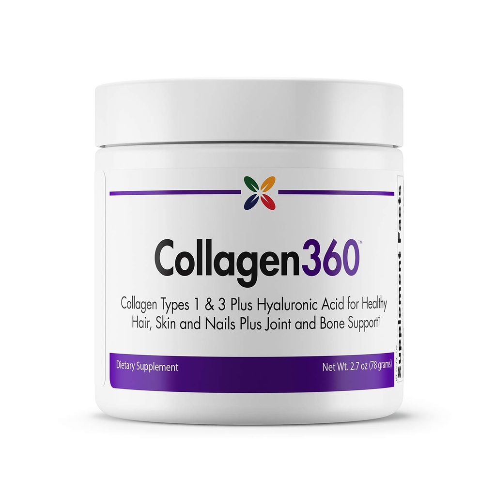 Σταματήστε τη γήρανση τώρα - Collagen360 με Υαλουρονικό οξύ - Κολαγόνο Peptides σκόνη για να υποστηρίξει υγιή μαλλιά, νύχια & δέρμα - βοηθά στη μείωση της εμφάνισης των λεπτών γραμμών και ρυτίδες - σκόνη 2.7 ουγγιά