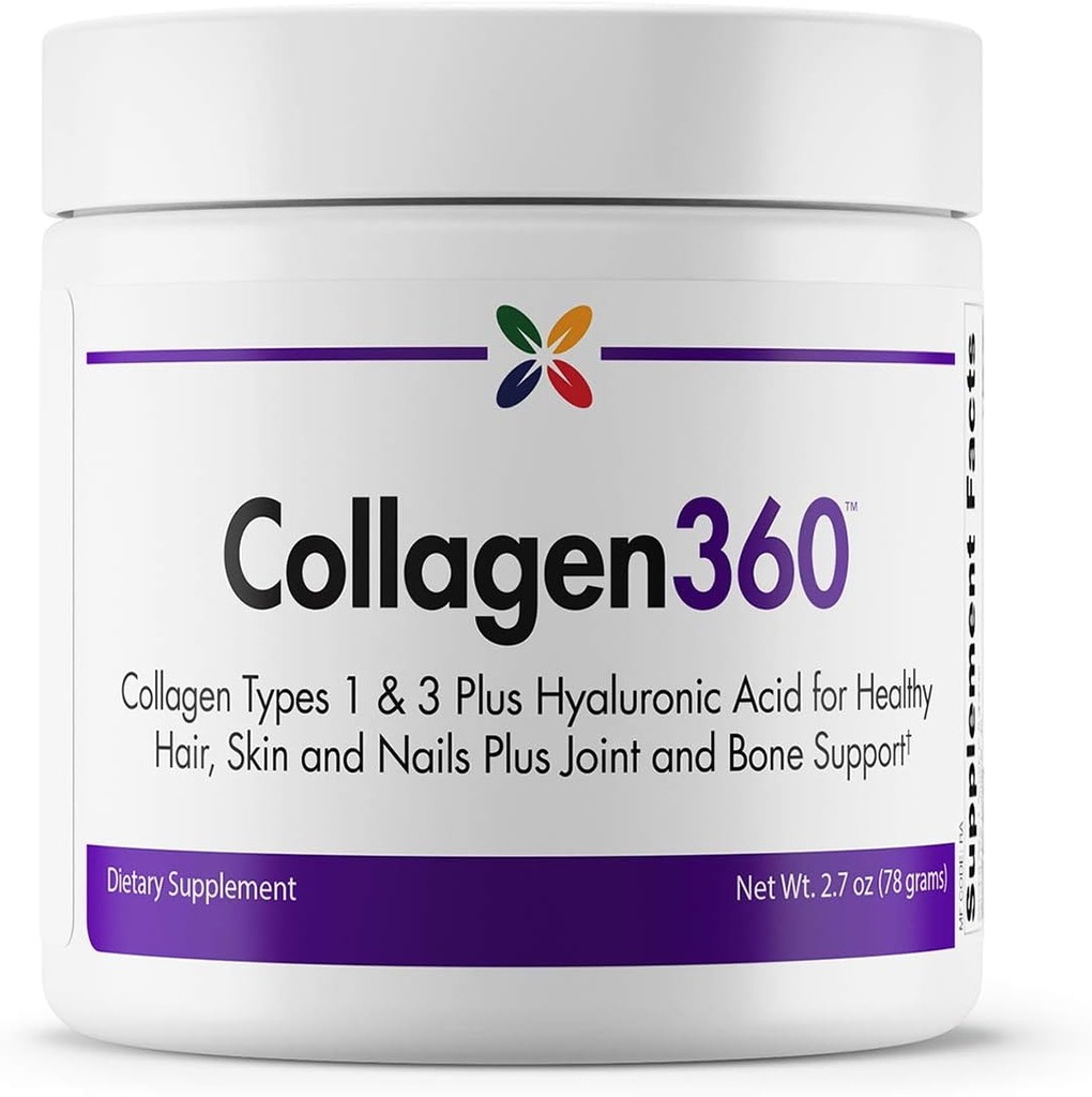Σταματήστε τη γήρανση τώρα - Collagen360 με Υαλουρονικό οξύ - Κολαγόνο Peptides σκόνη για να υποστηρίξει υγιή μαλλιά, νύχια & δέρμα - βοηθά στη μείωση της εμφάνισης των λεπτών γραμμών και ρυτίδες - σκόνη 2.7 ουγγιά