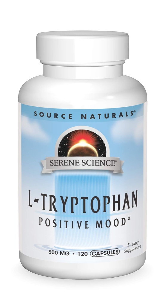 Πηγή Naturals Serene Science L- Tryptophan, Θετική διάθεση *, 500 mg - 120 Κάψουλες